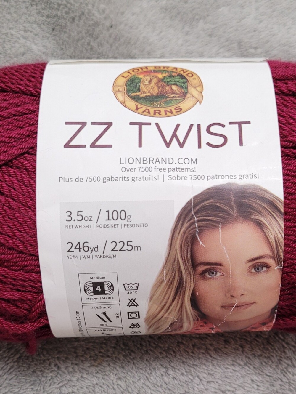 Lion Brand ZZ Twist Cranberry Yarn
